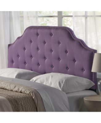 Streamdale Contemporary Button-Tufted Upholstered Headboard with Nailhead Accents