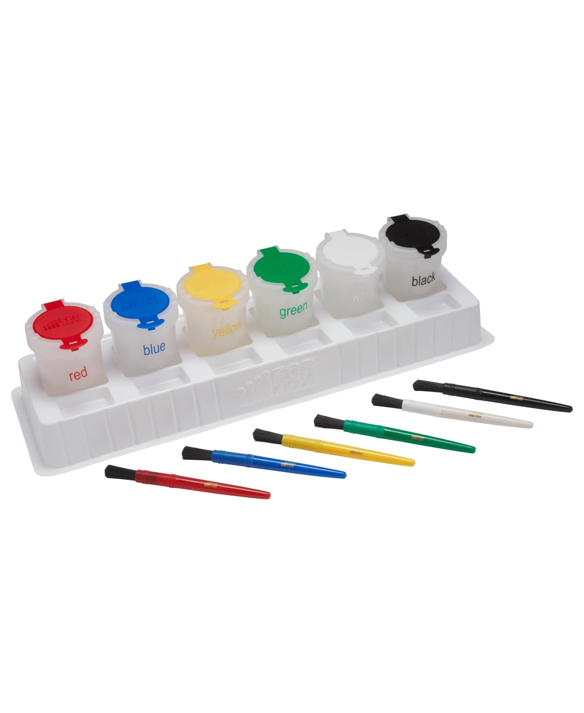 Large Trilingual Paint Cups and Brushes, Art Set, Assorted, 12 Sets - Assorted