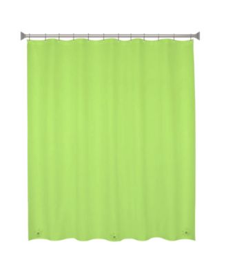 Medium Weight Peva Shower Curtain Liner and Beaded Roller Ring Set