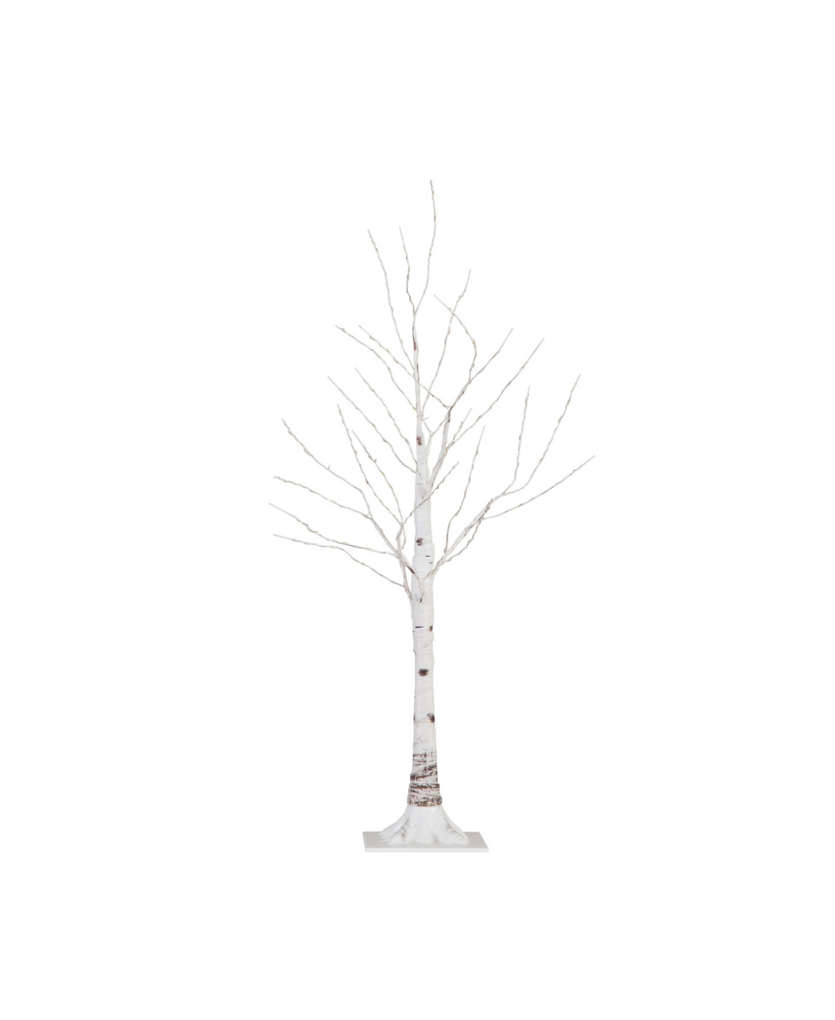 Nearly Natural 3ft. Pre-Lit ArtificialBirch Tree with 120 WarmLed Lights - White