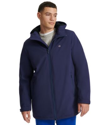 Men's Performance Hooded, Faux Sherpa-Lined Peacoat Jacket