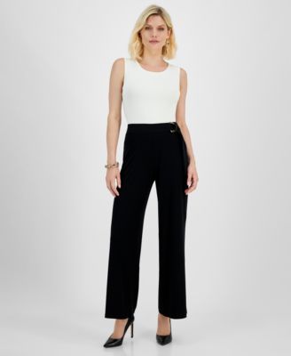 I.N.C. International Concepts - Petite Pull-On Flare-Leg Pants