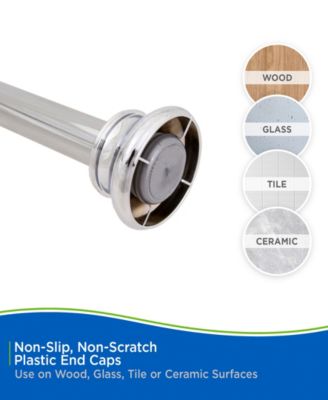 Twist Fit™ No Tools Decorative Shower Curtain Rod, 42-72"