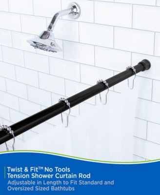 Twist Fit™ No Tools Shower Curtain Rod, 42-72"