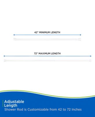 Twist Fit™ No Tools Shower Curtain Rod, 42-72"