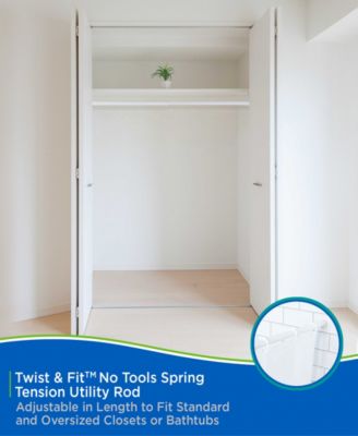 No Tools Spring Tension Utility Rod, 42-72"