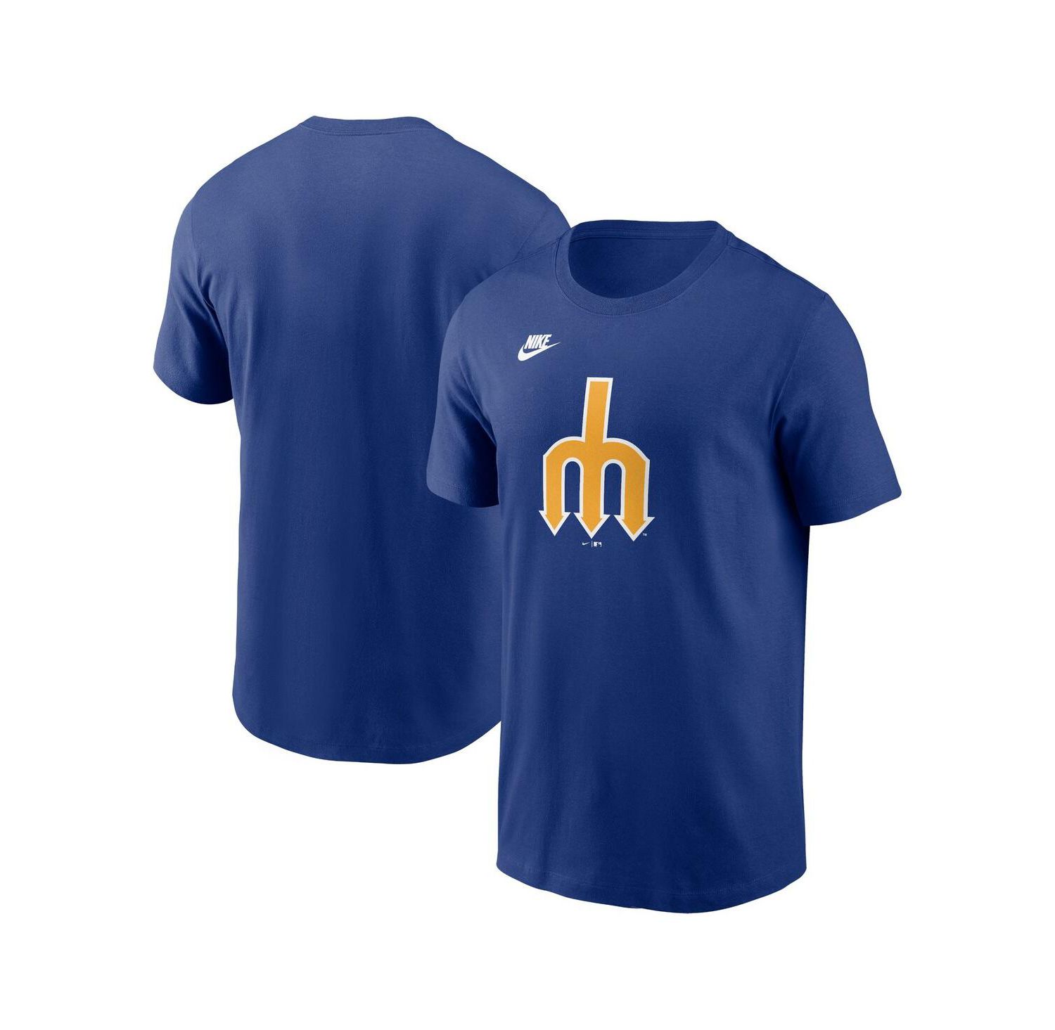 Men's Royal Seattle Mariners Cooperstown Collection Team Logo T-Shirt