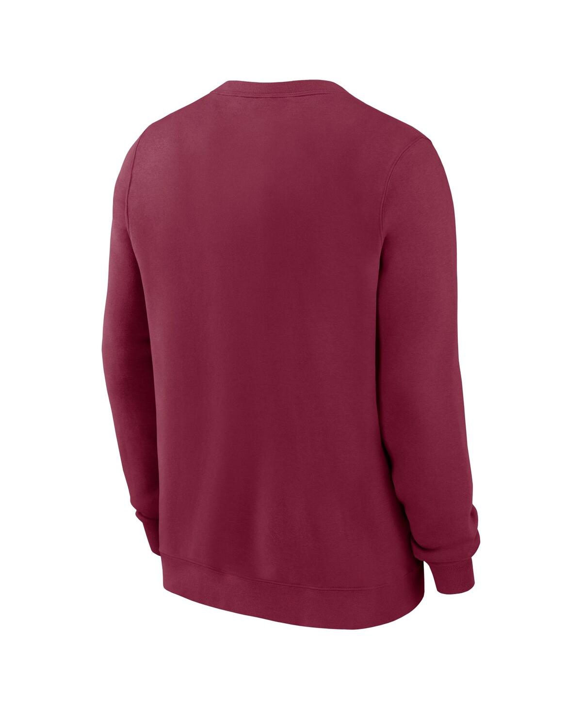 Nike Men'sFlorida State Seminoles Primetime Evergreen Fleece Pullover Sweatshirt - Garnet