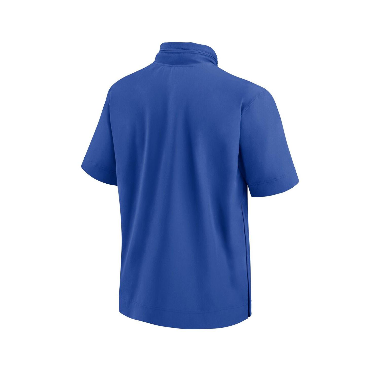 Men's Royal Kentucky Wildcats 2024 Sideline Coach Short Sleeve Half-Zip Hoodie Jacket