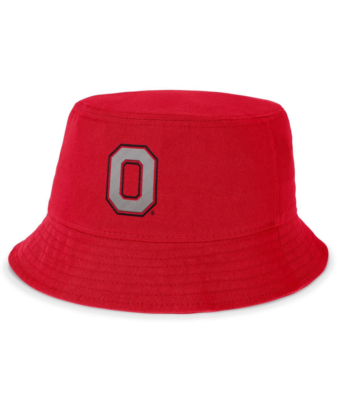 Nike Men's Scarlet Ohio State Buckeyes Apex Bucket Hat In Scarlet