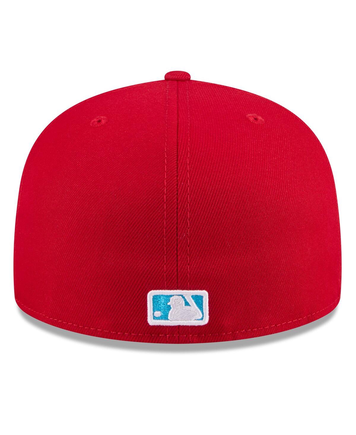 New Era Men's Red Los Angeles Angels 2024 Mother's Day Low Profile 59fifty Fitted Hat In Red