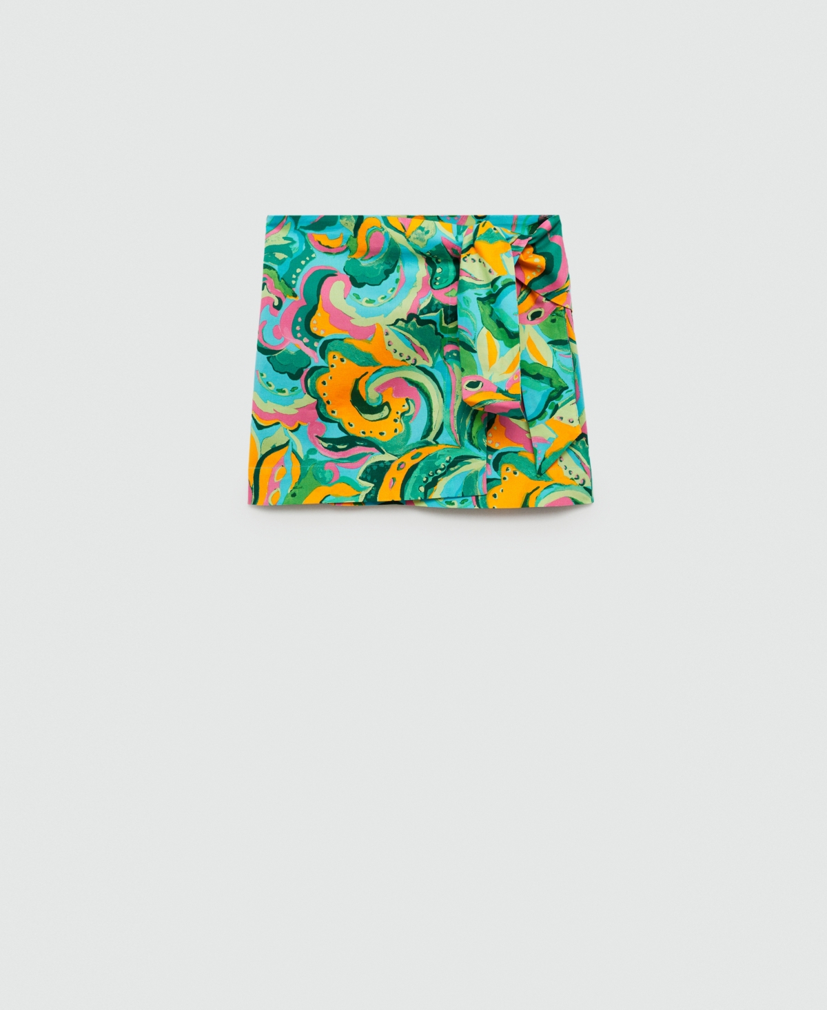 Mango Women's Bow Detail Printed Mini-Skirt