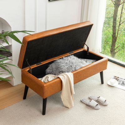 Tufted Storage Bench with Spacious Hidden Compartment