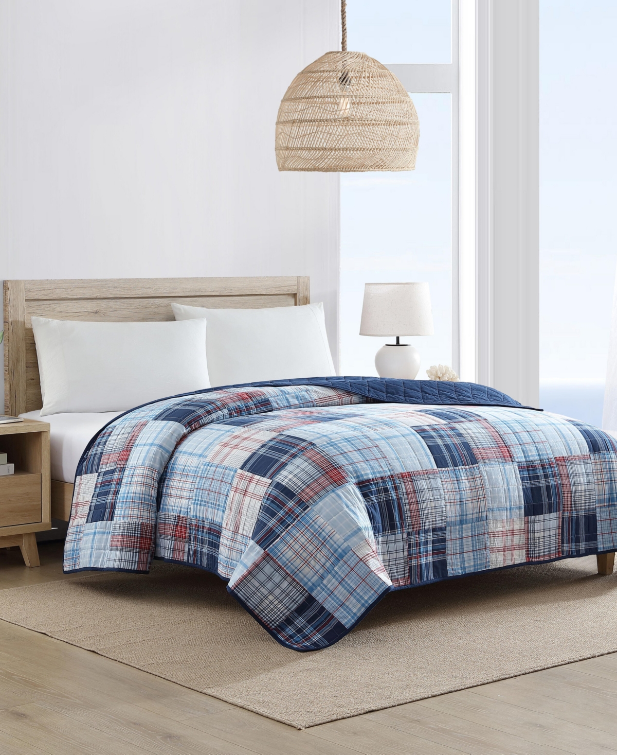 Nautica Stony Point Reversible Quilt, Twin In Blue