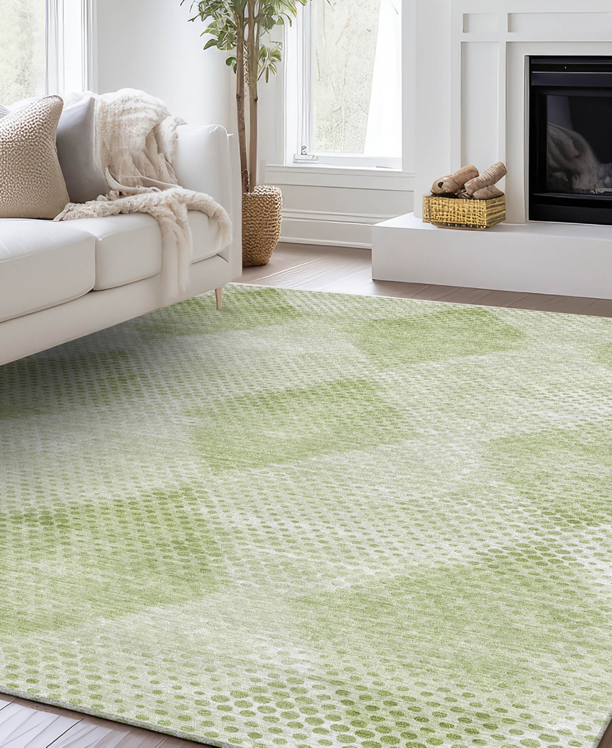 Dalyn Trevi Washable Tv4 3'x5' Area Rug In Mint