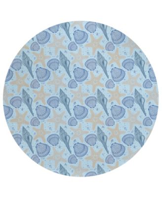 Seabreeze Washable SZ4 8'x8' Round Area Rug