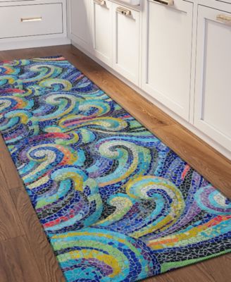 Seabreeze Washable SZ14 2'3x7'6 Runner Area Rug