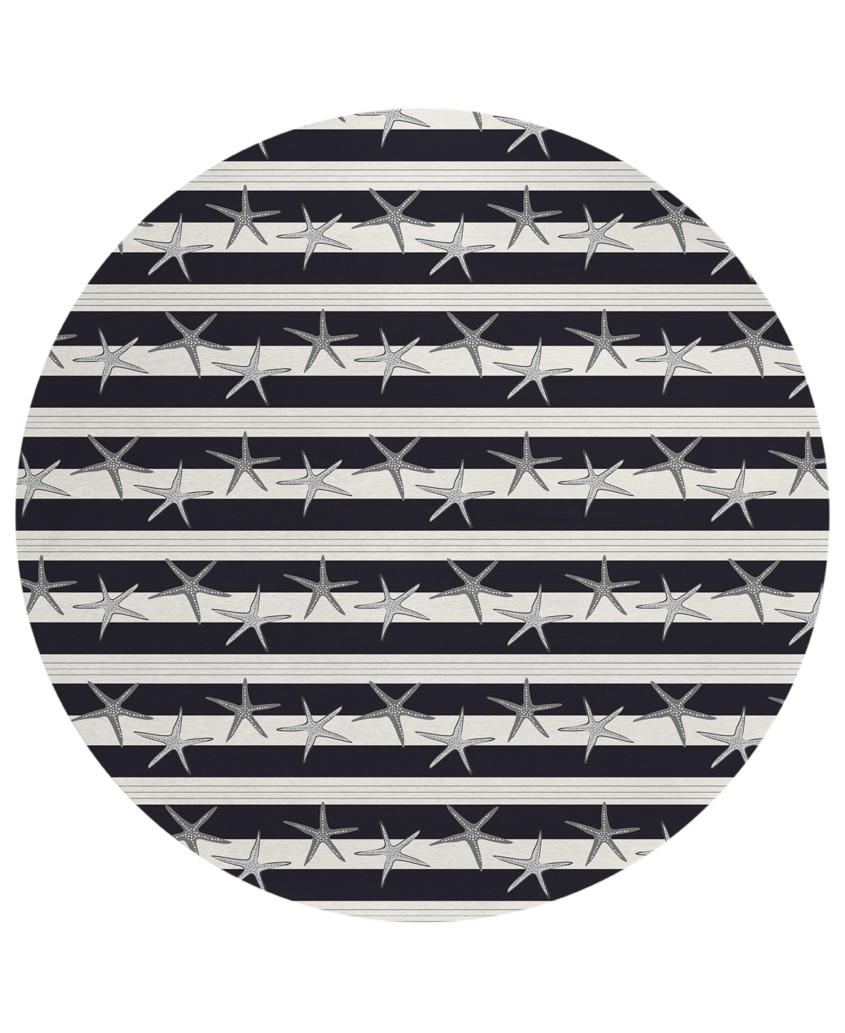 Dalyn Seabreeze Sz12 8'x8' Round Area Rug In Black