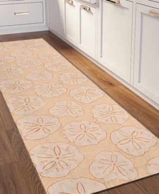 Seabreeze Washable SZ10 2'3x7'6 Runner Area Rug