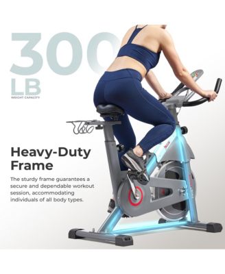 Smart Indoor Cycling Magnetic Resistance Exercise Bike with Pulse Sensor, Dumbbell Holder, Bluetooth Connectivity with SunnyFit App