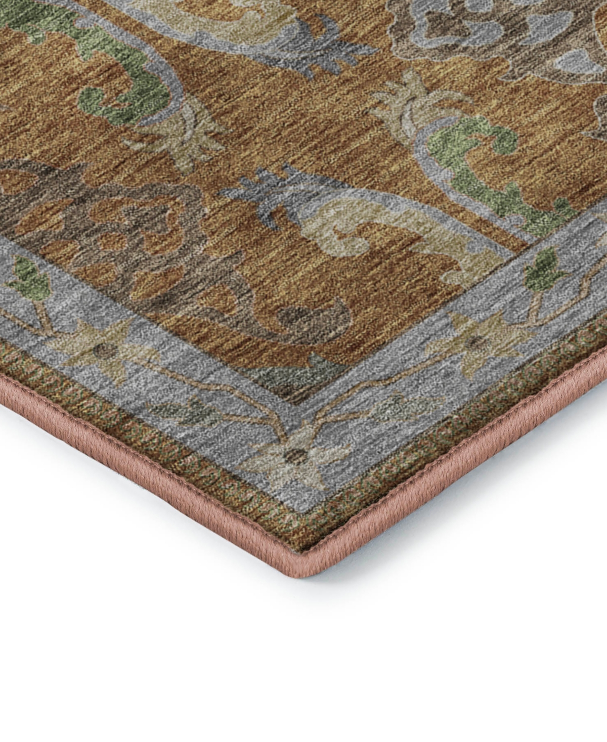 Dalyn Hatay Washable Hy6 9'x12' Area Rug In Copper