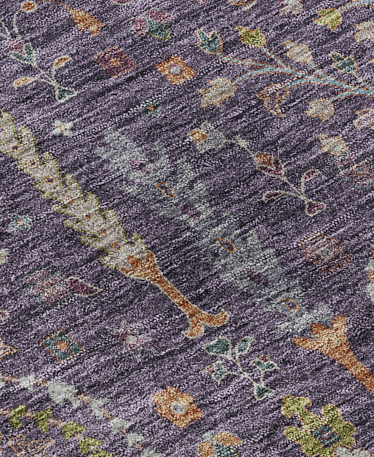 Dalyn Hatay Washable Hy5 2'3"x7'6" Runner Area Rug In Eggplant
