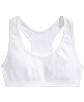 kids white sports bra