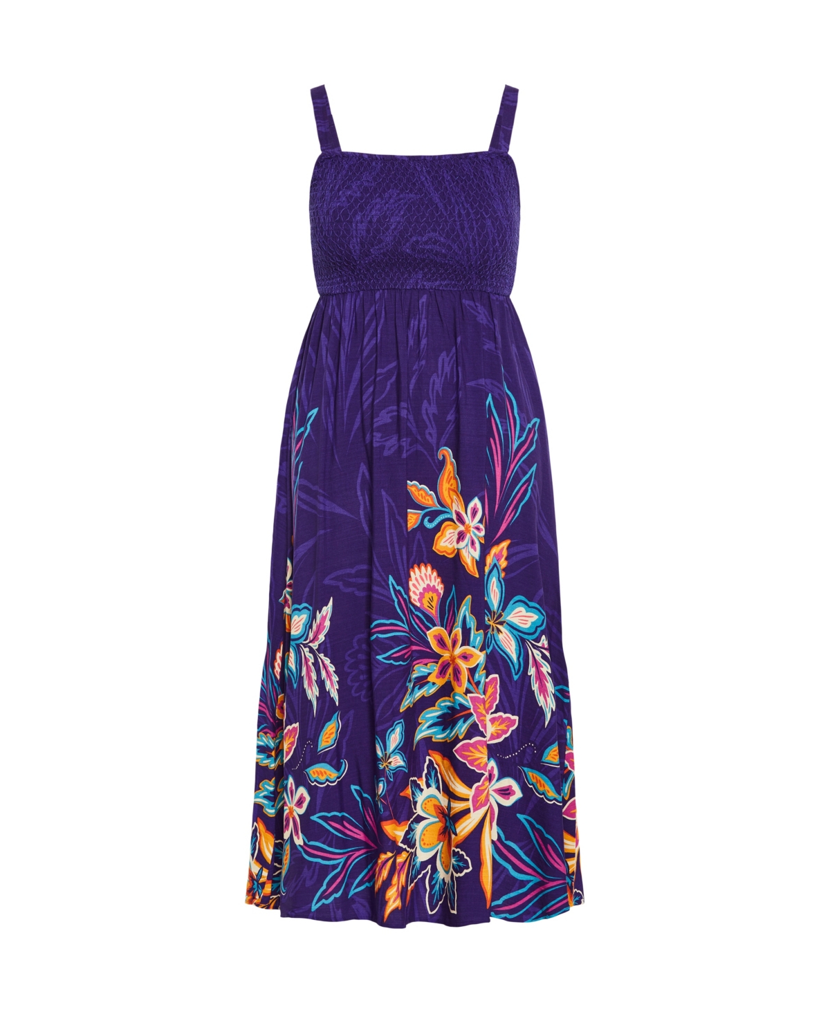 City Chic Plus Size Island Breeze Placement Dress