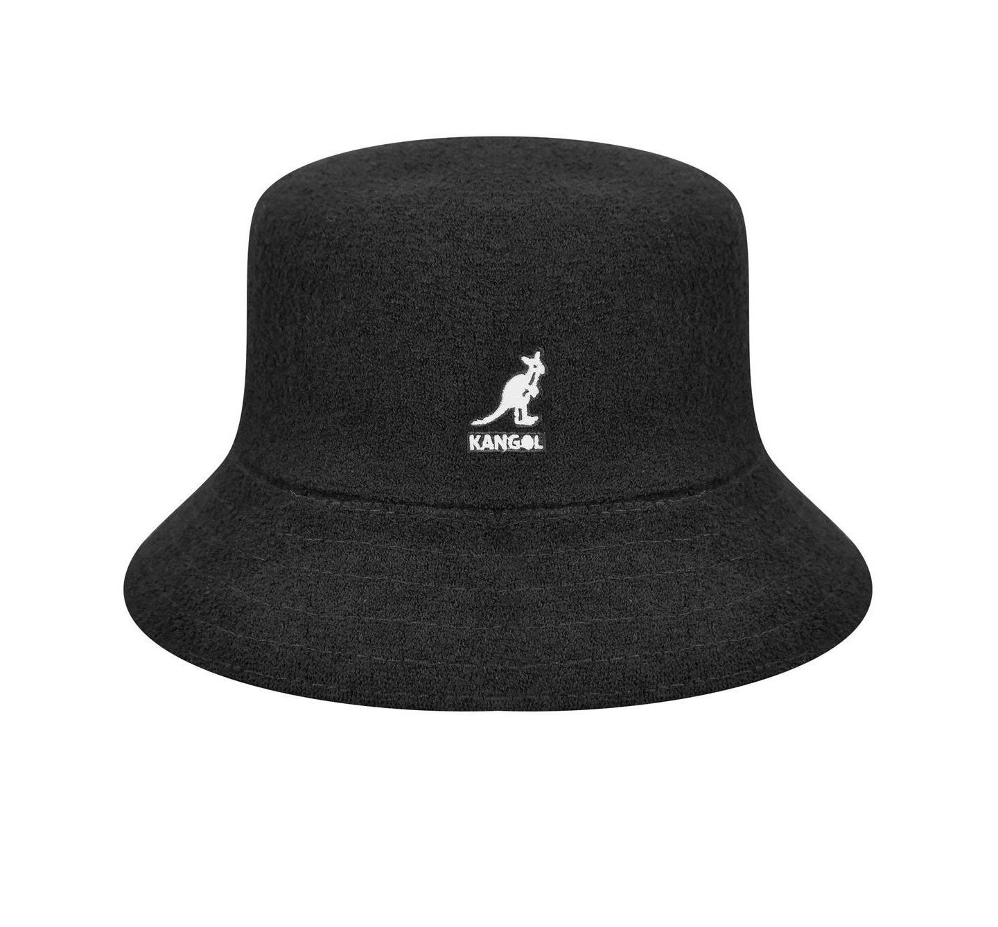 Мужская панама Kangol Bermuda Bucket Bucket Hat, цвет: Чёрный — фото 1