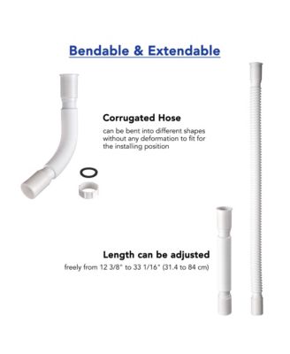 Wash Basin Drain Hose Kit Extendable Drainpipe Shampoo Bowl Accessory for Salon