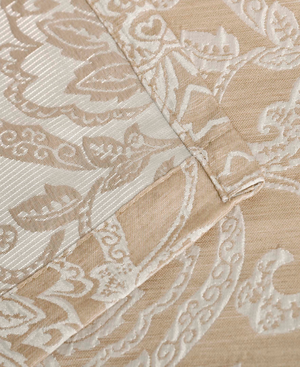 Superior Lotus Jacquard Classic Floral Damask Window Curtain Panel Set with Grommet Header, 52 X 96