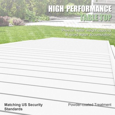 Expandable Dining Table Rust-Free Aluminum