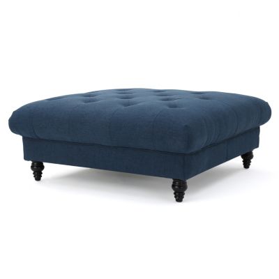 Streamdale Plush and Versatile Velvet Ottoman with Tufted Top