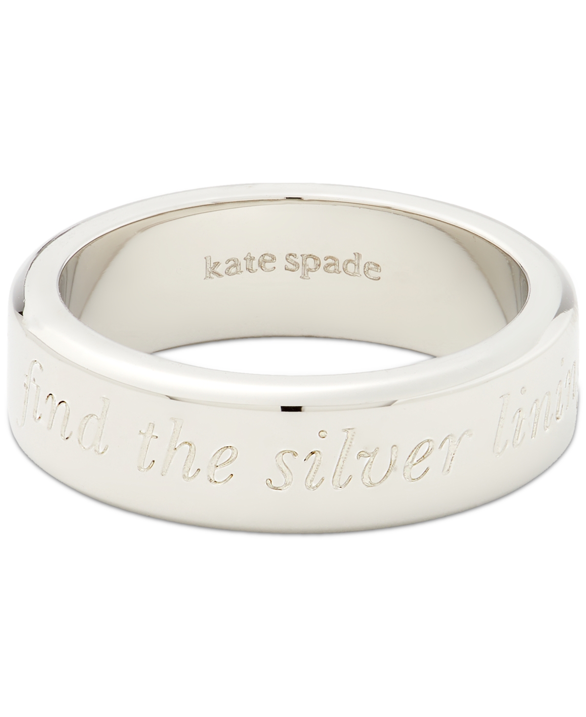 KATE SPADE ENGRAVED IDIOM SCRIPT BAND RING 
