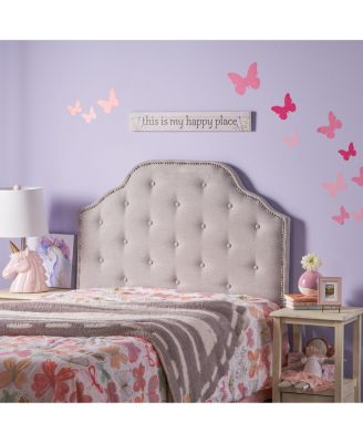 Camelback Button Tufted Headboard with Nailheads