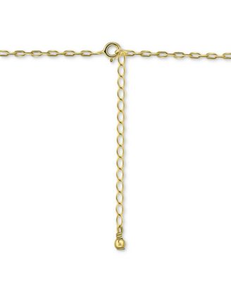 Initial B Pendant Necklace in 18k Gold-Plated Sterling Silver, 16" + 2" extender