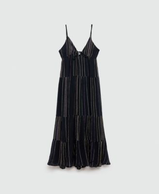 Women's Decorative Stitching Strapless Dress