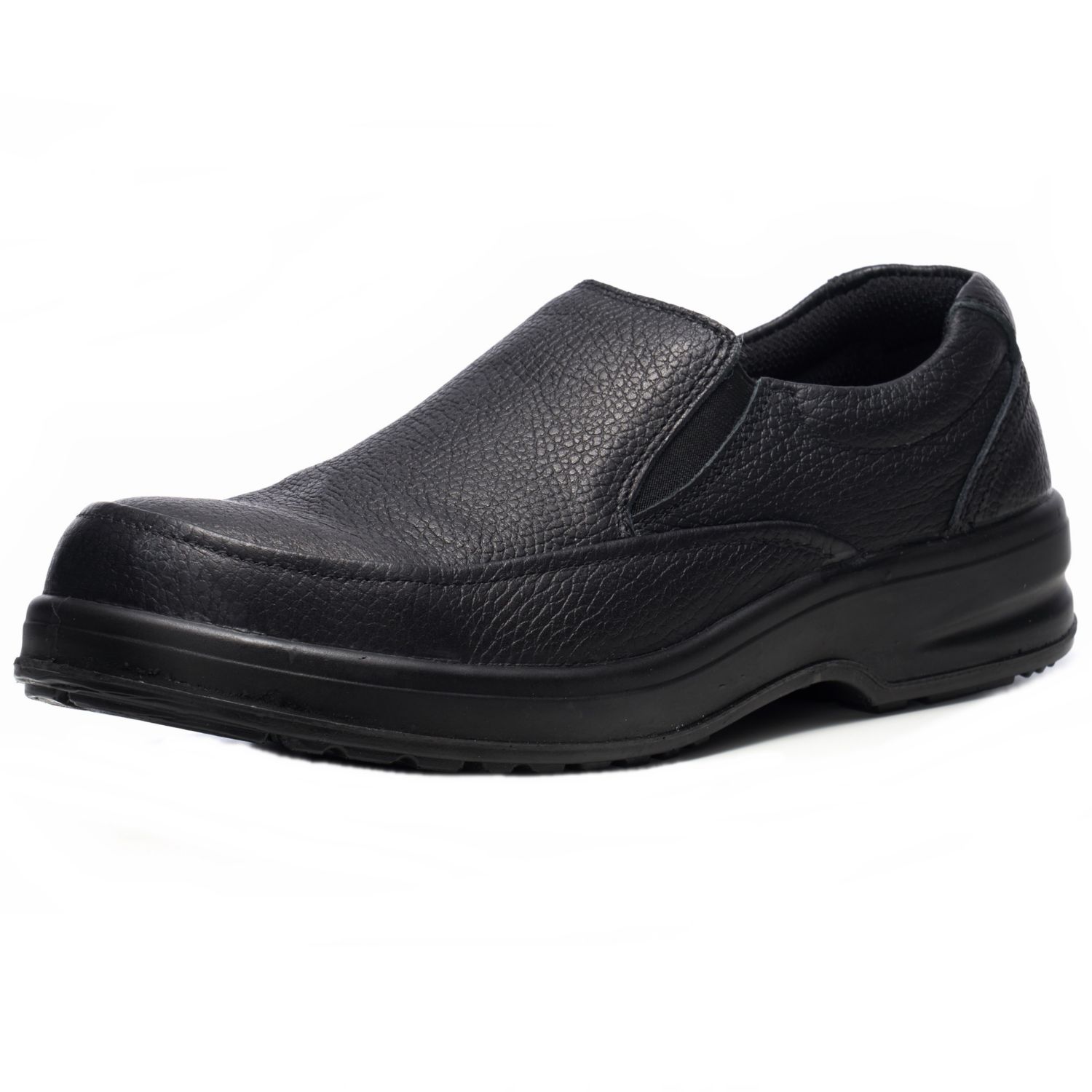 Men's Arbete Work Shoes | Slip Resistant Genuine Leather | Non Slip Loafers | All Day Comfort | Easy Slip On