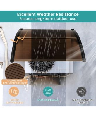 40'' x 40'' Patio Awning Canopy Outdoor Window Door Overhang Rain Snow Protection