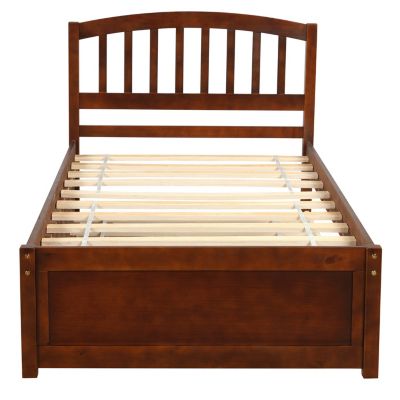 Streamdale Twin Size Platform Bed Wood Bed Frame With Trundle
