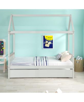 House Twin Bed With Trundle