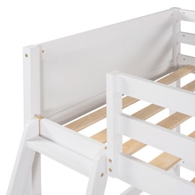 Streamdale Solid Wood Twin Size Loft Bed With Ladder