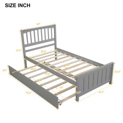 Streamdale Twin Size Platform Bed With Trundle