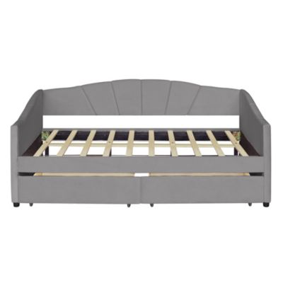 Streamdale Upholstered Daybed Twin Size With Two Drawers And Wood Slat