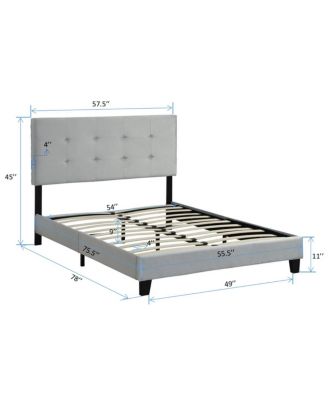 Stylish Upholstered Platform Bed Frame