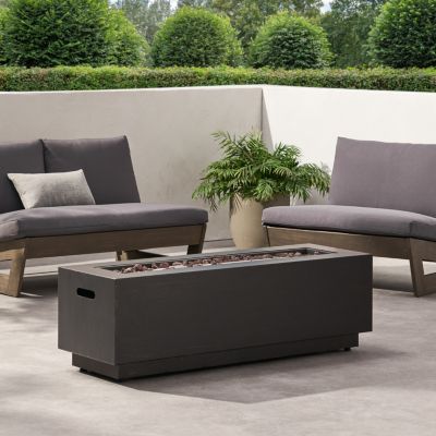 Streamdale 50,000 BTU Rectangular Fire Pit, Assembly-Free