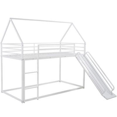 Streamdale Twin Over Twin House Bunk Bed With Ladder And Slide