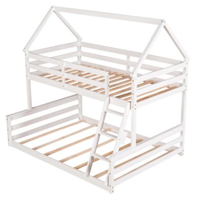Streamdale Twin Over Full House Bunk Bed With Built-In Ladder