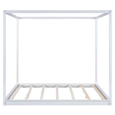 Streamdale King Size Canopy Platform Bed With Support Legs