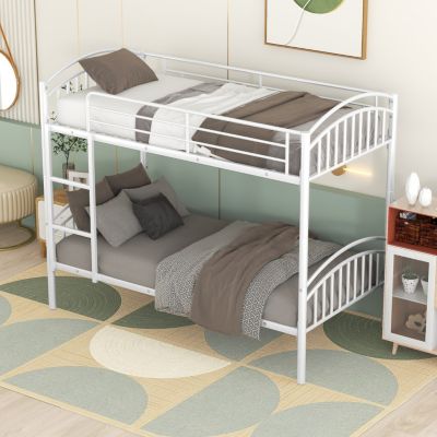 Streamdale Twin Over Twin Metal Bunk Bed, Divided Into Two Beds